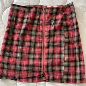 Plaid high waited skirt